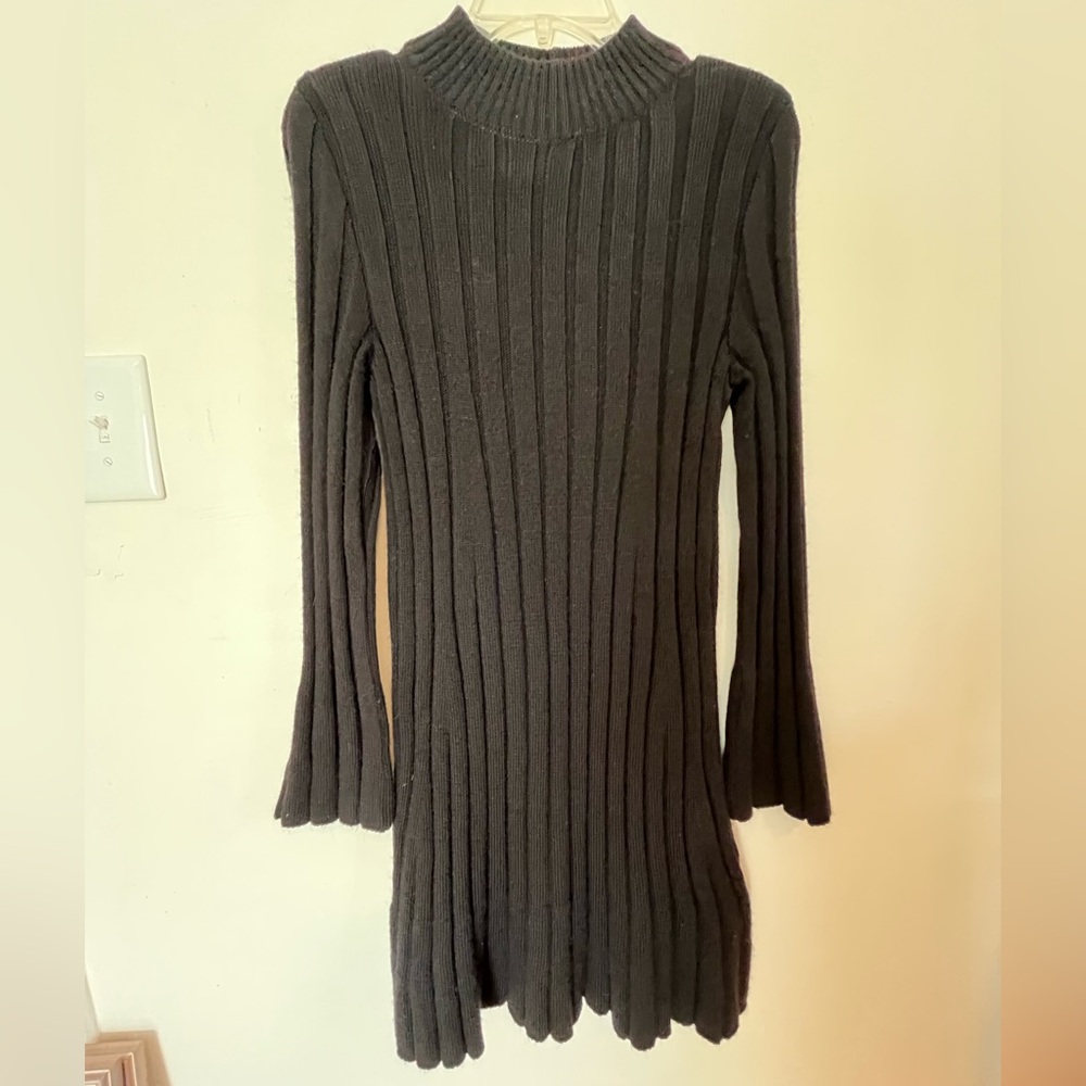 Anthropologie Black Sweater Dress Size S
